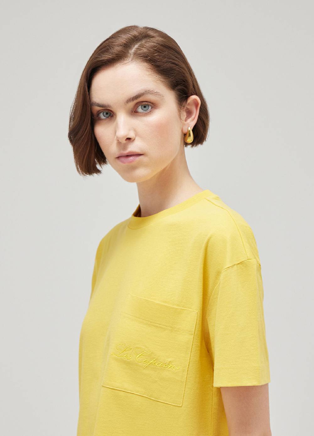 LES COPAINST-shirt con logo in puro cotone Vendita