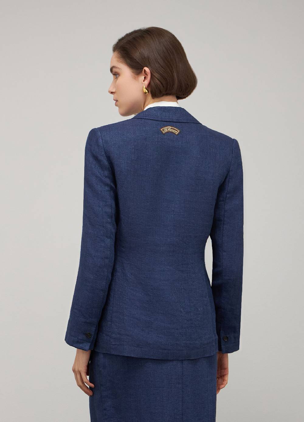 LES COPAINSBlazer in puro lino In Vendita
