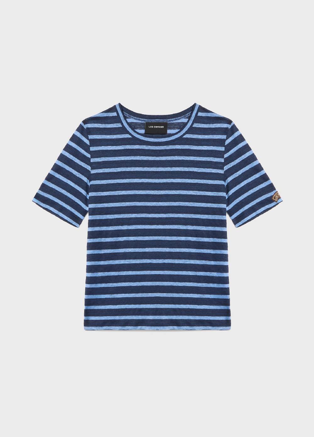LES COPAINST-shirt a righe in lino Saldi