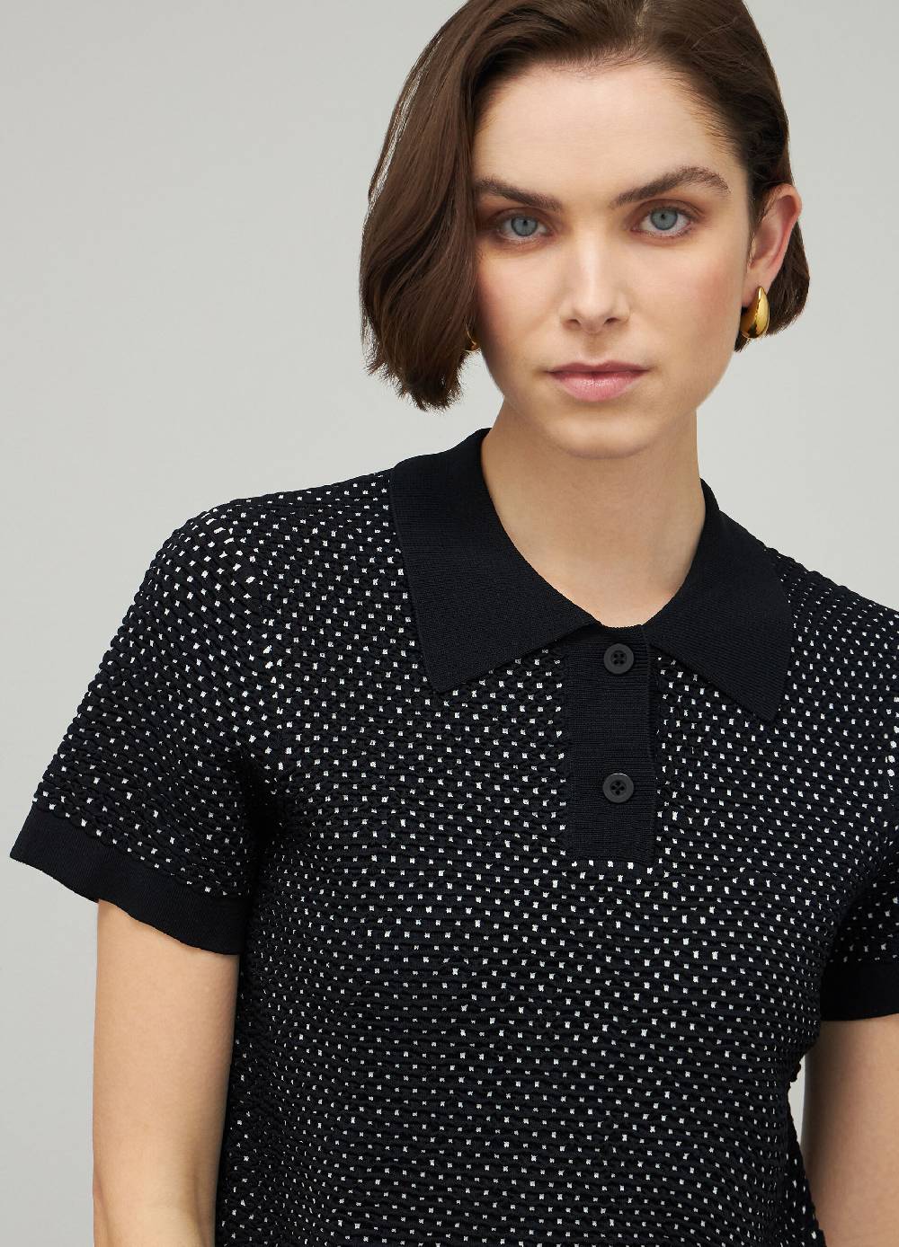 LES COPAINSMaglia tricot a maniche corte jacquard Negozi Online