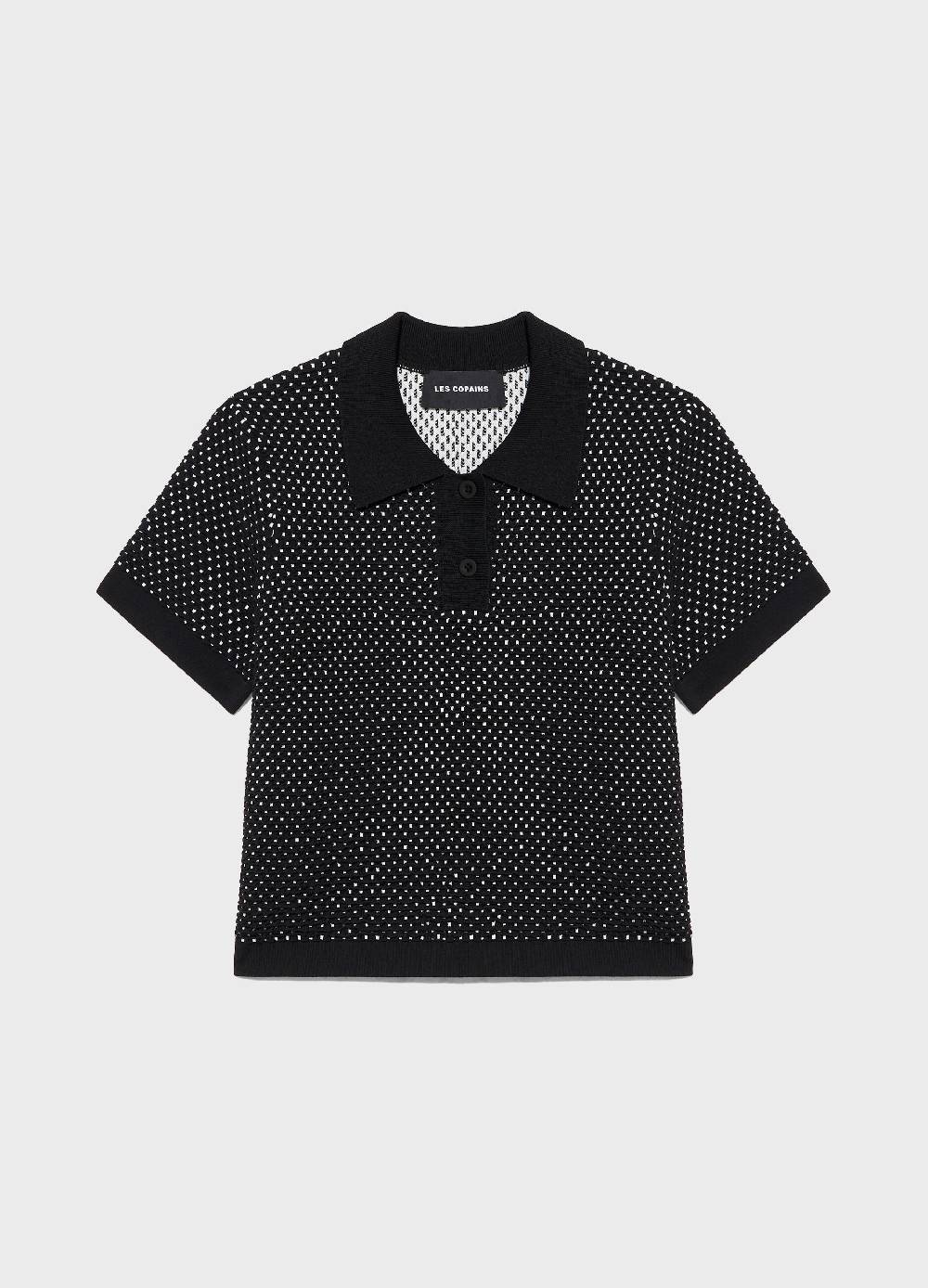 LES COPAINSMaglia tricot a maniche corte jacquard Negozi Online