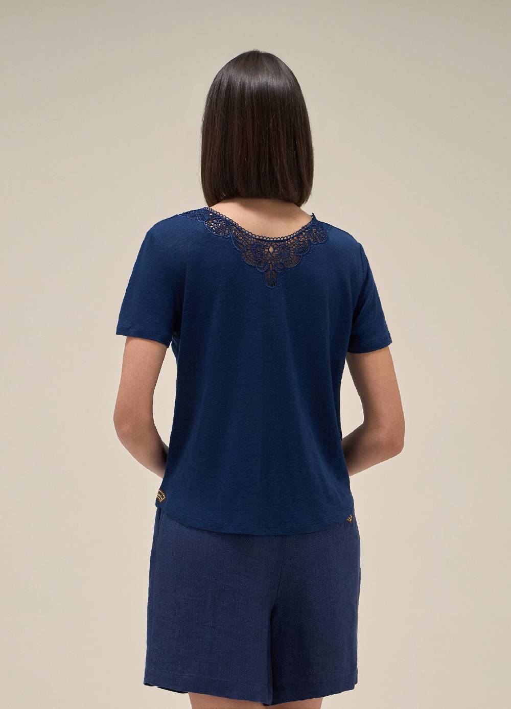 LES COPAINST-shirt a maniche corte in lino Promozione Limitata
