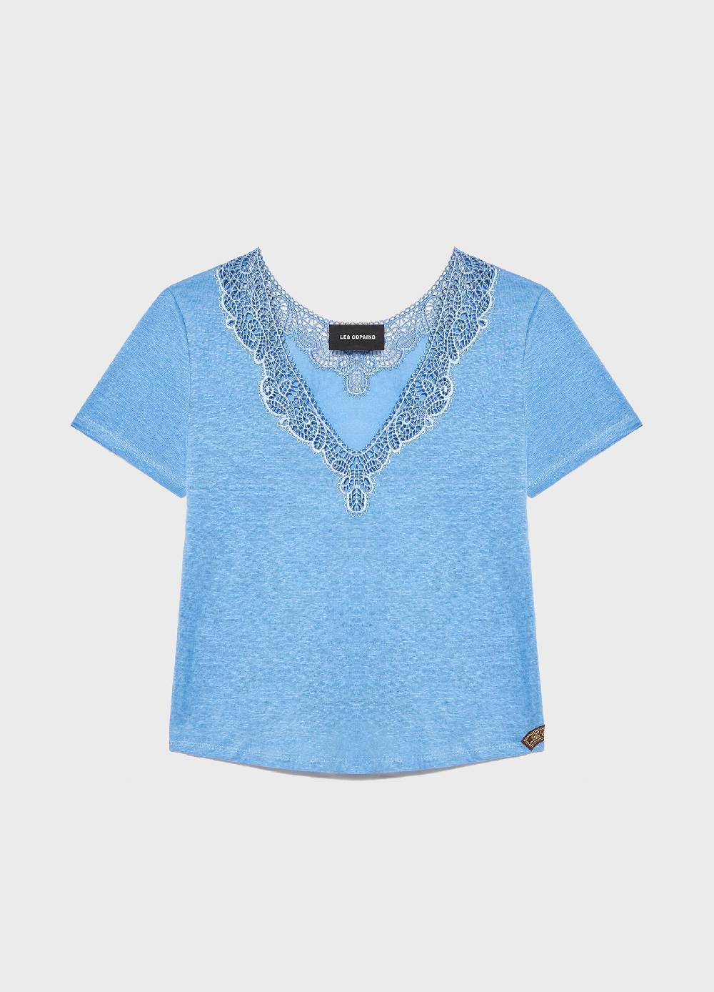 LES COPAINST-shirt a maniche corte in lino Vendite Flash