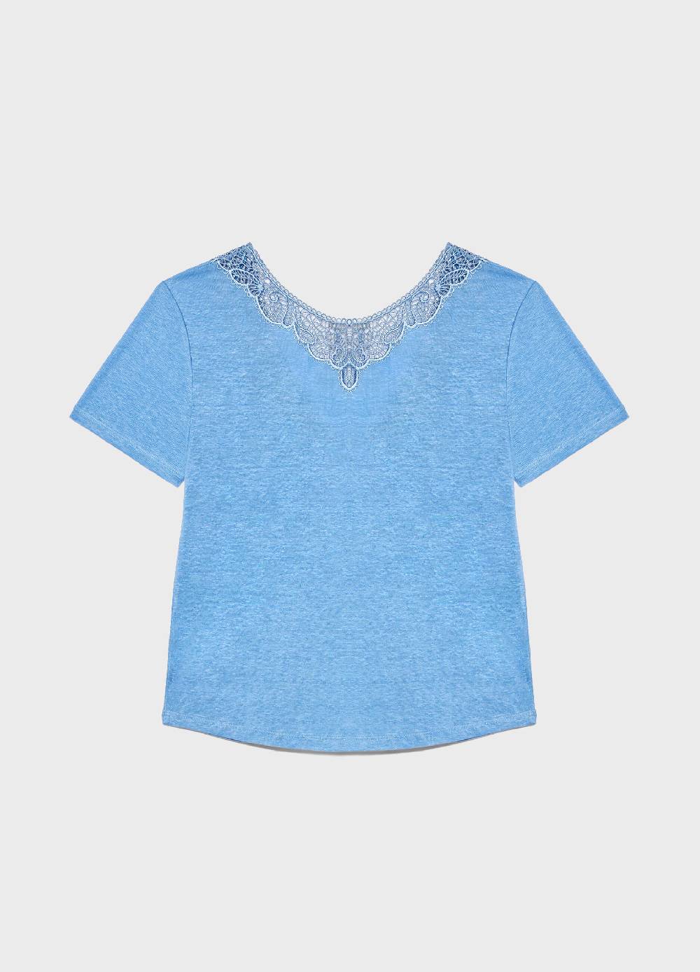 LES COPAINST-shirt a maniche corte in lino Vendite Flash