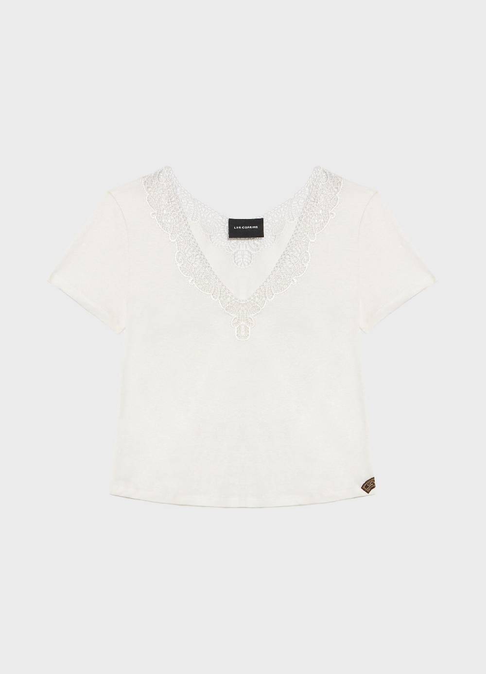 LES COPAINST-shirt a maniche corte in lino Nuova