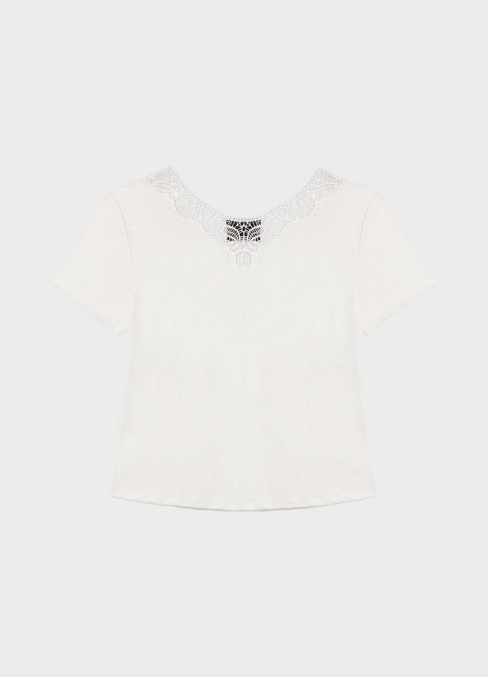 LES COPAINST-shirt a maniche corte in lino Nuova