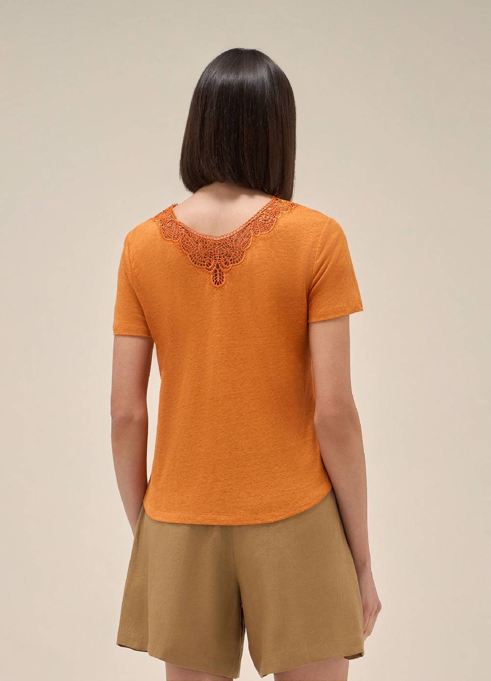 LES COPAINST-shirt a maniche corte in lino Moda