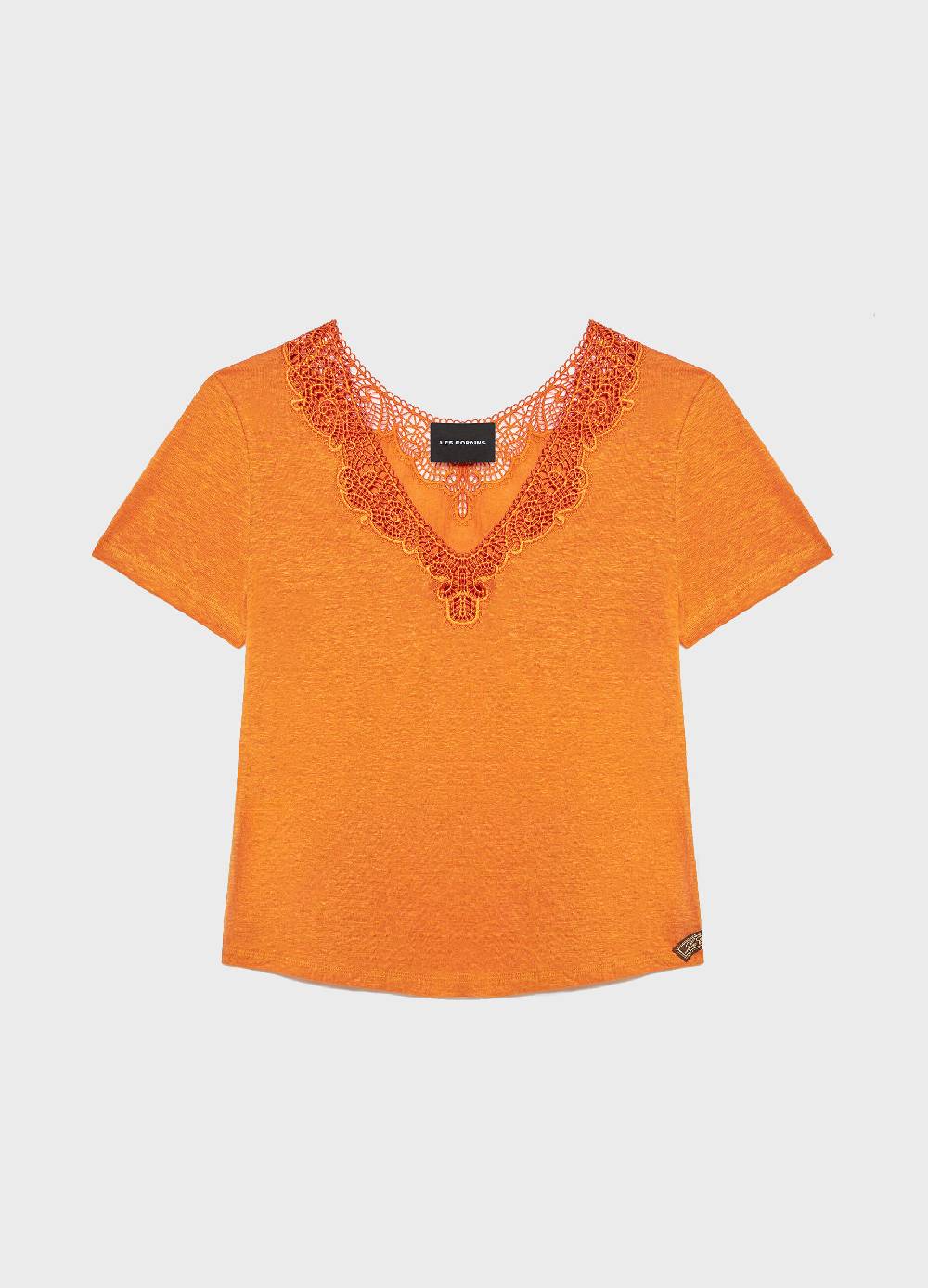 LES COPAINST-shirt a maniche corte in lino Moda