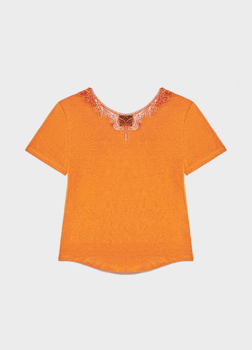 LES COPAINST-shirt a maniche corte in lino Moda
