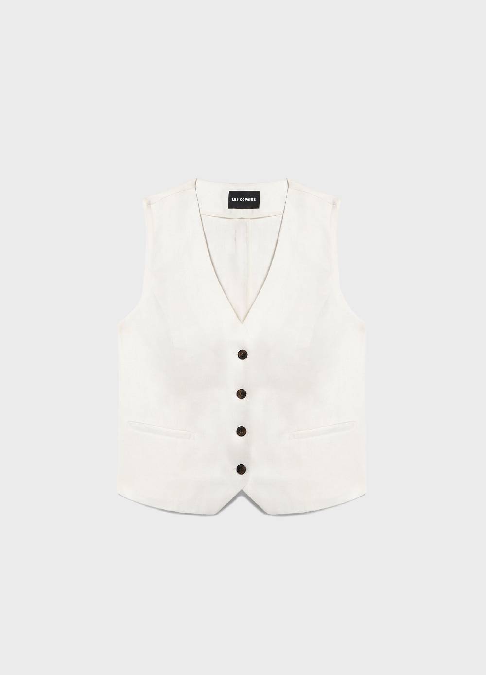 LES COPAINSGilet in puro lino Acquista Ora