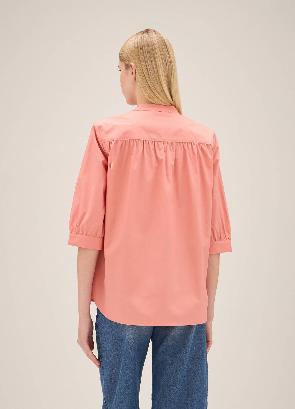 LES COPAINSBlusa in cotone manica a tre quarti Shopping Online