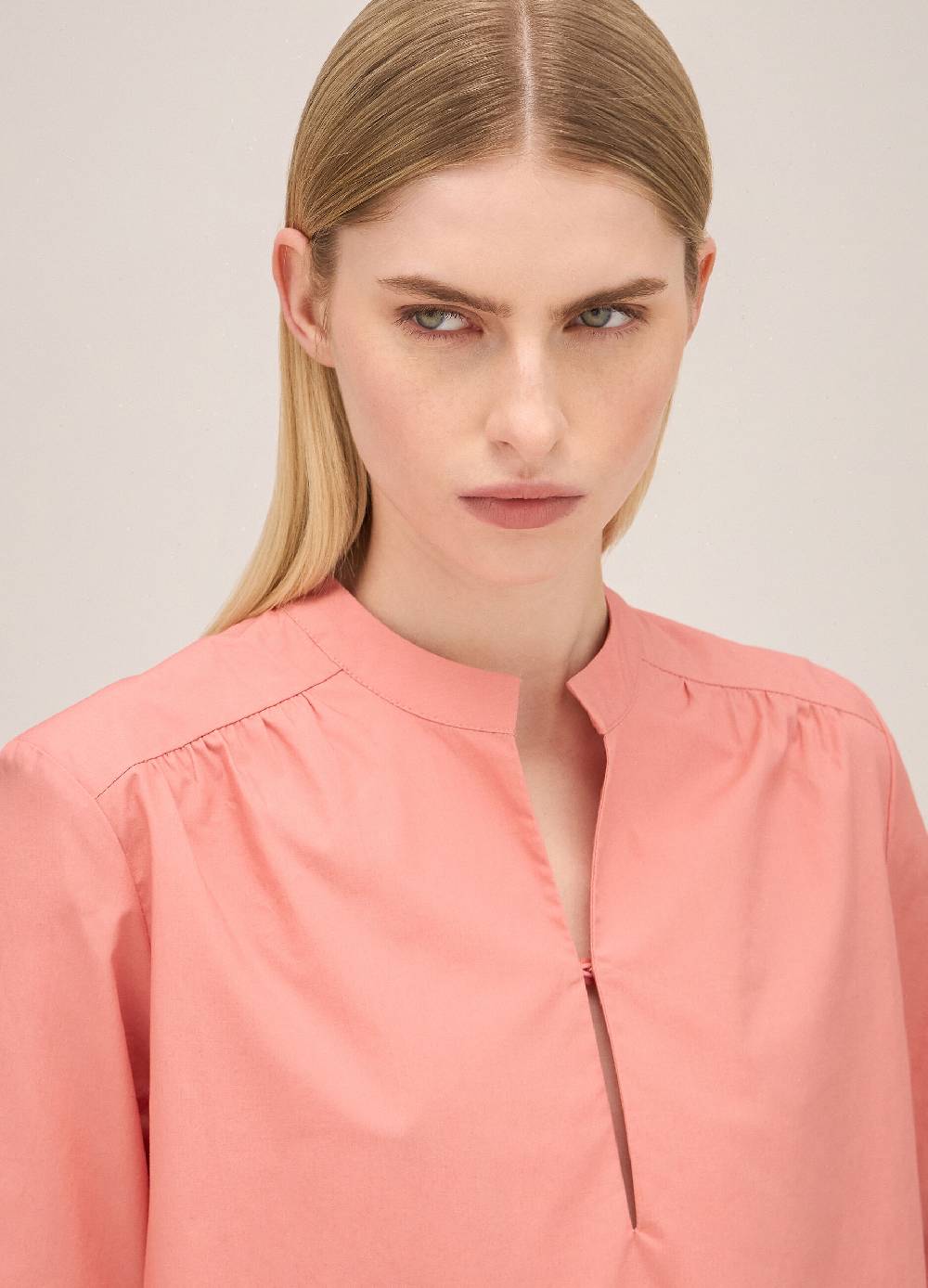 LES COPAINSBlusa in cotone manica a tre quarti Shopping Online