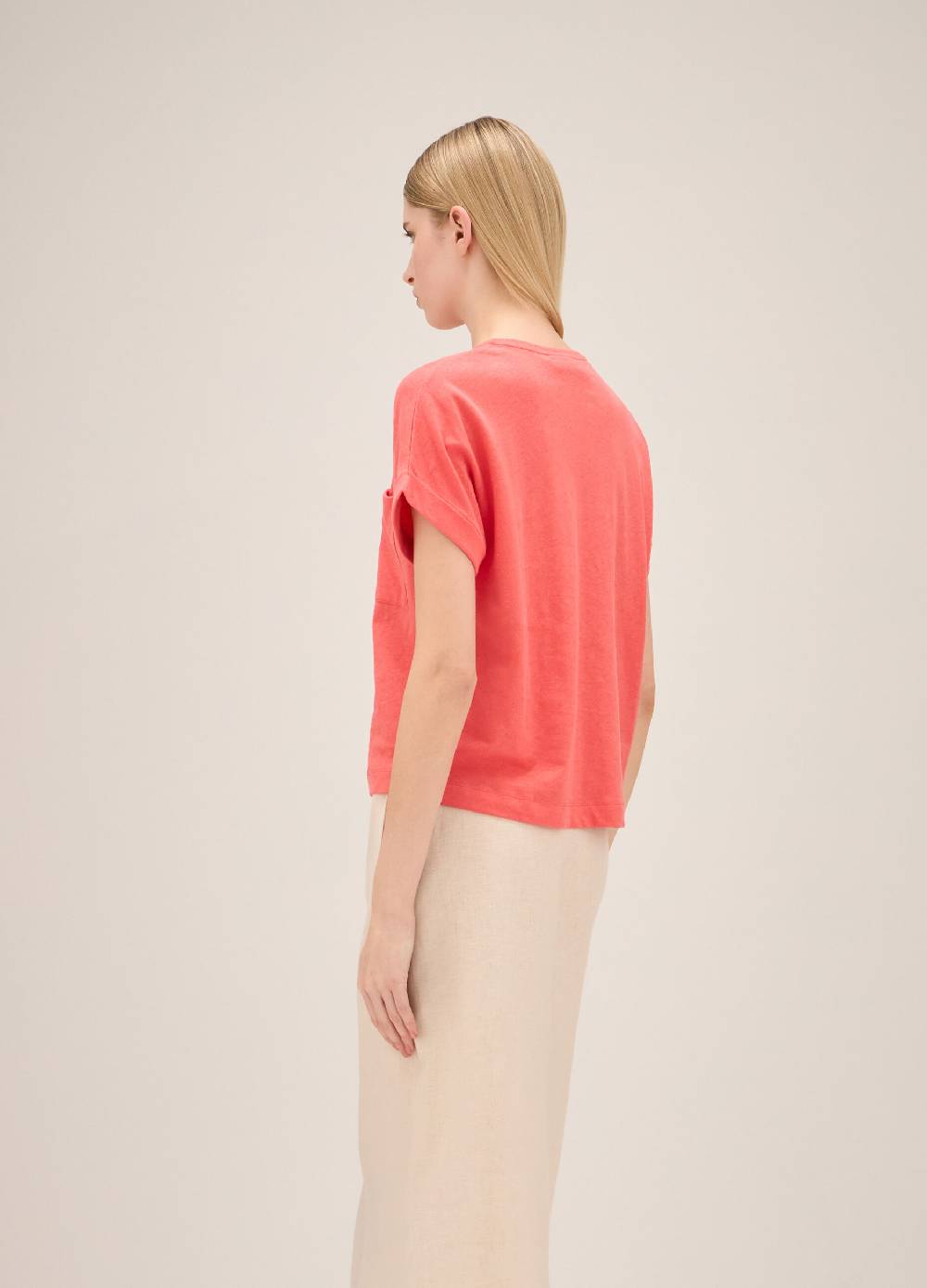 LES COPAINST-shirt in lino e cotone Prezzo Ridotto