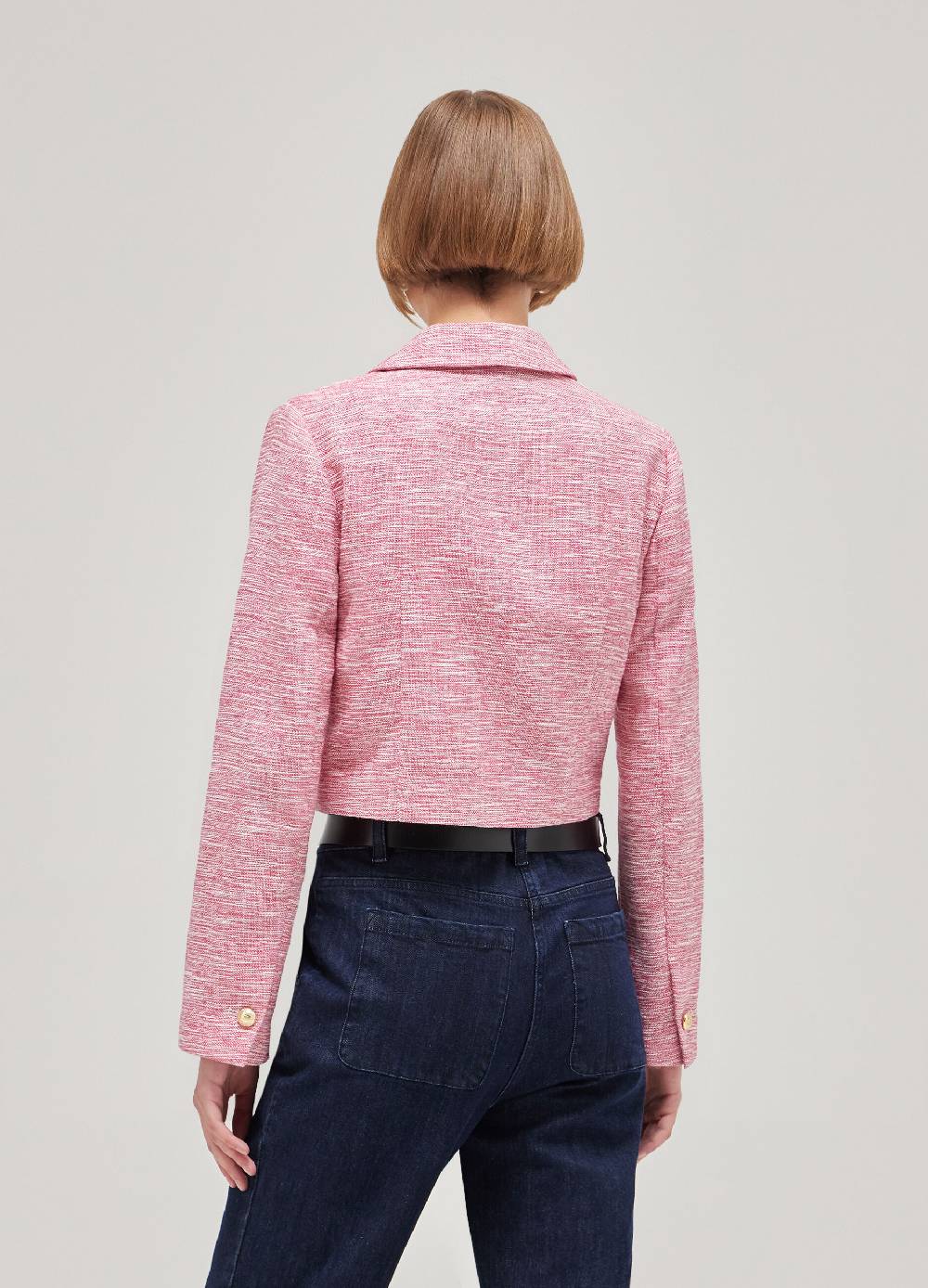 LES COPAINSBlazer cropped effetto tweed Novità
