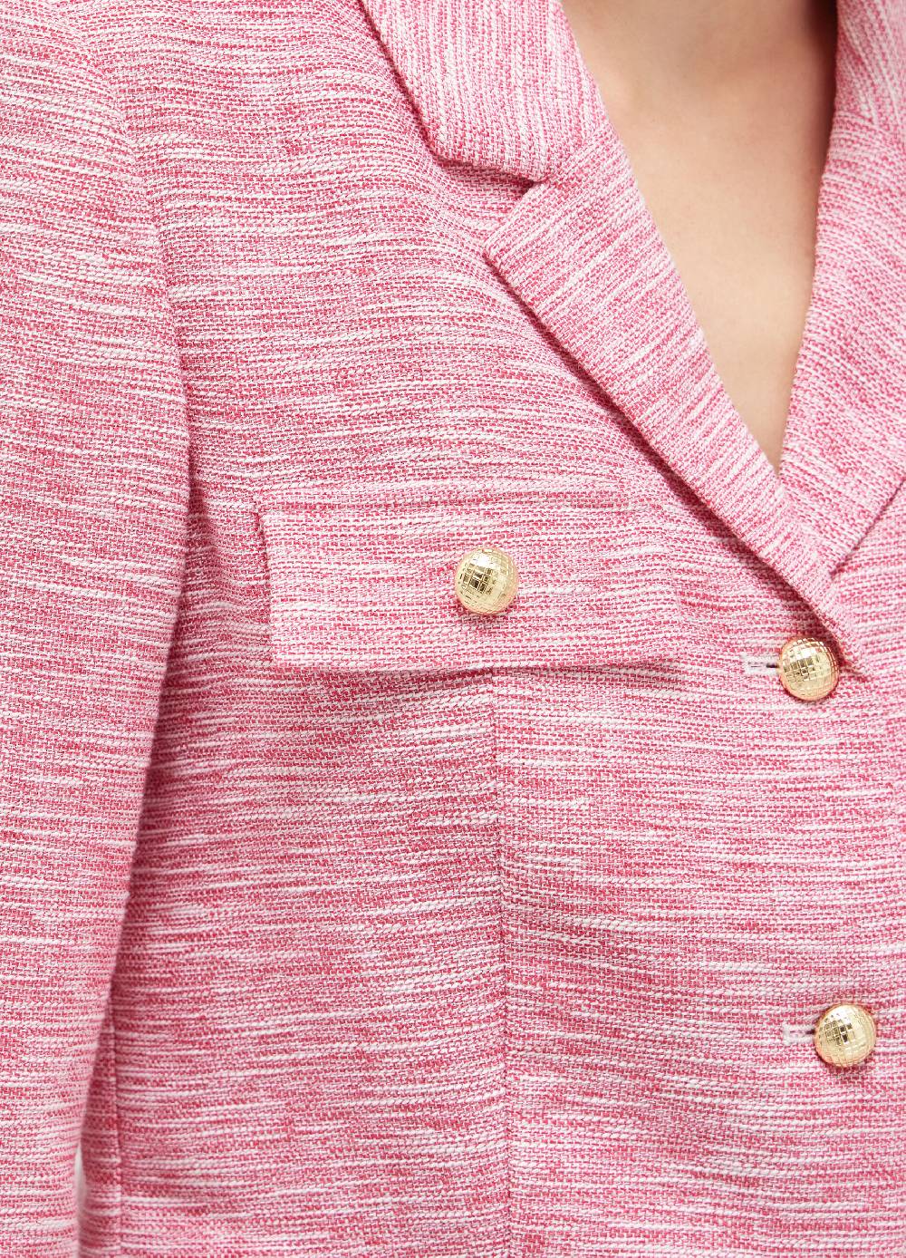 LES COPAINSBlazer cropped effetto tweed Novità