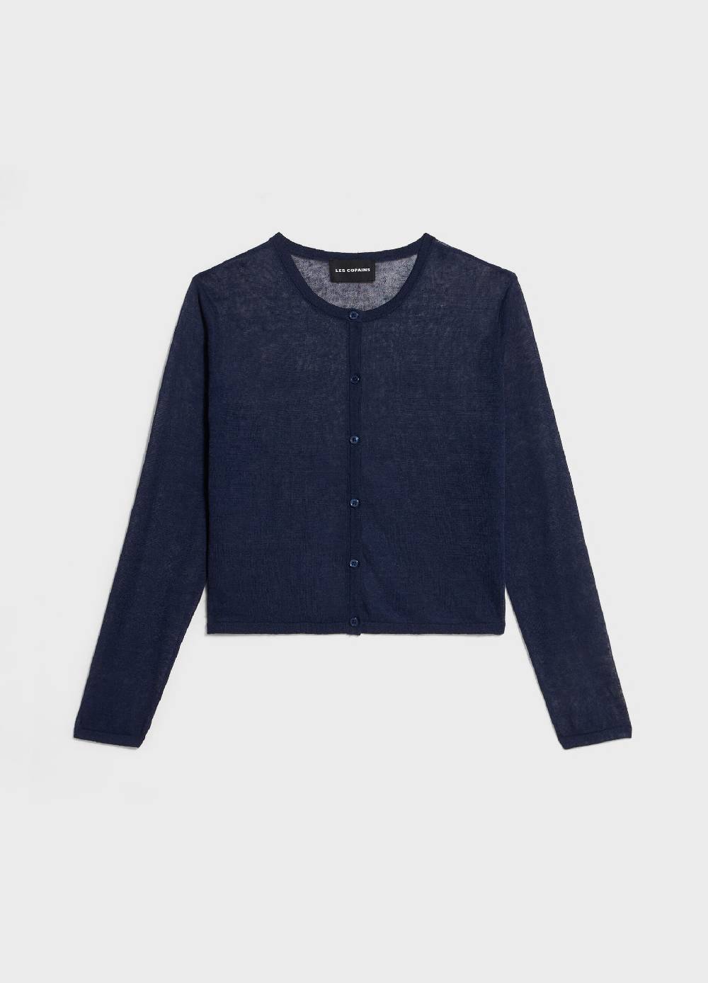 LES COPAINSCardigan tricot in misto lino Online