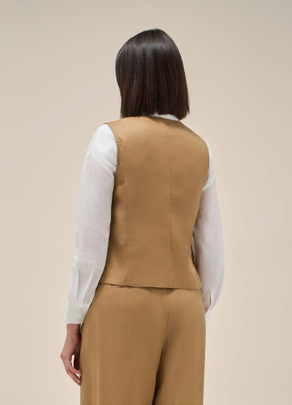 LES COPAINSGilet in puro lino Saldi Di Fabbrica