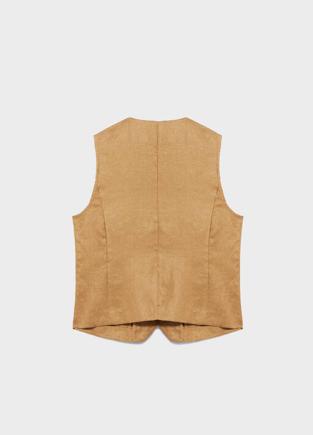 LES COPAINSGilet in puro lino Saldi Di Fabbrica