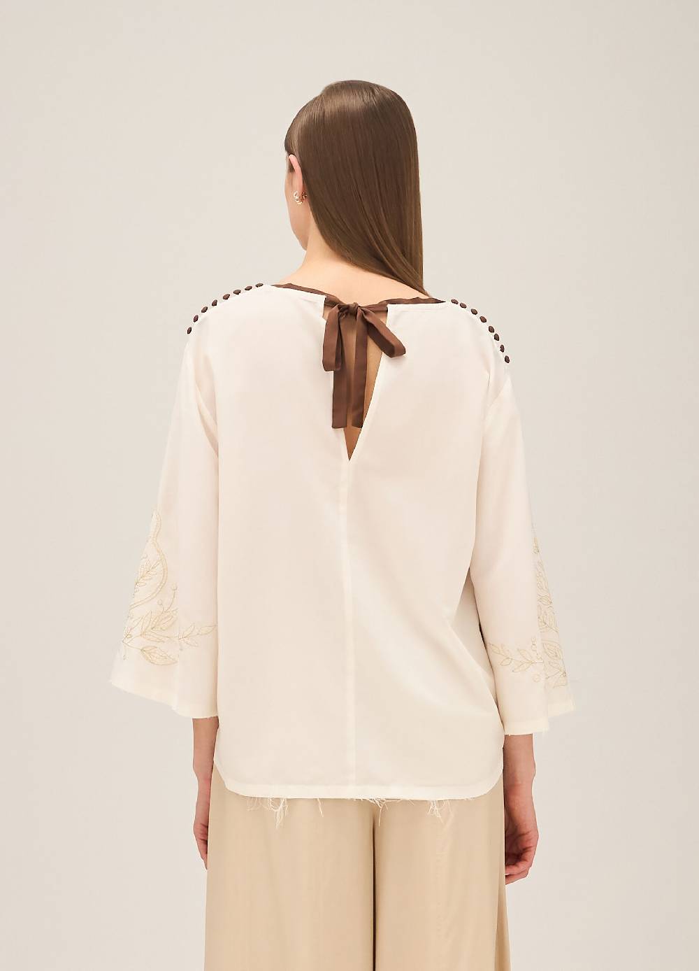 LES COPAINSBlusa con ricami Moda