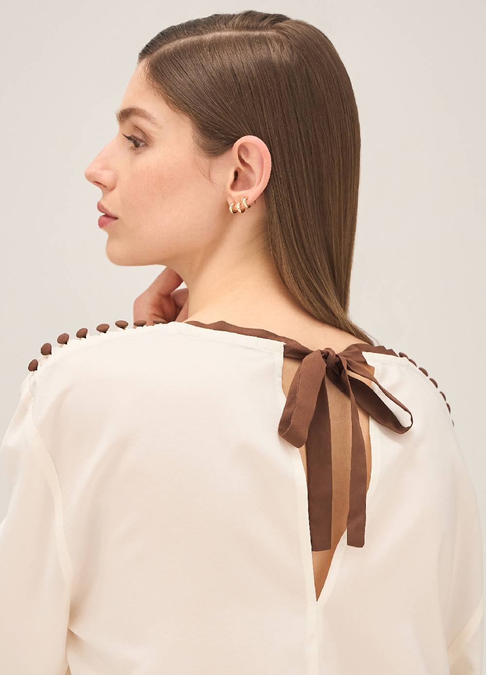 LES COPAINSBlusa con ricami Moda