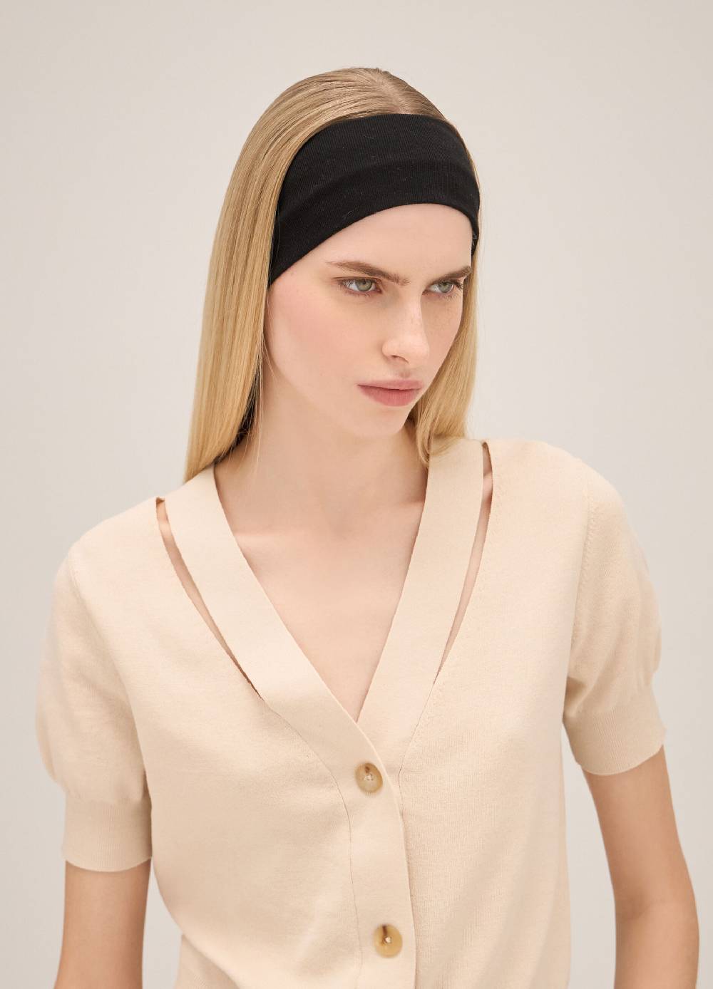 LES COPAINSCardigan tricot con scollo a V Italy