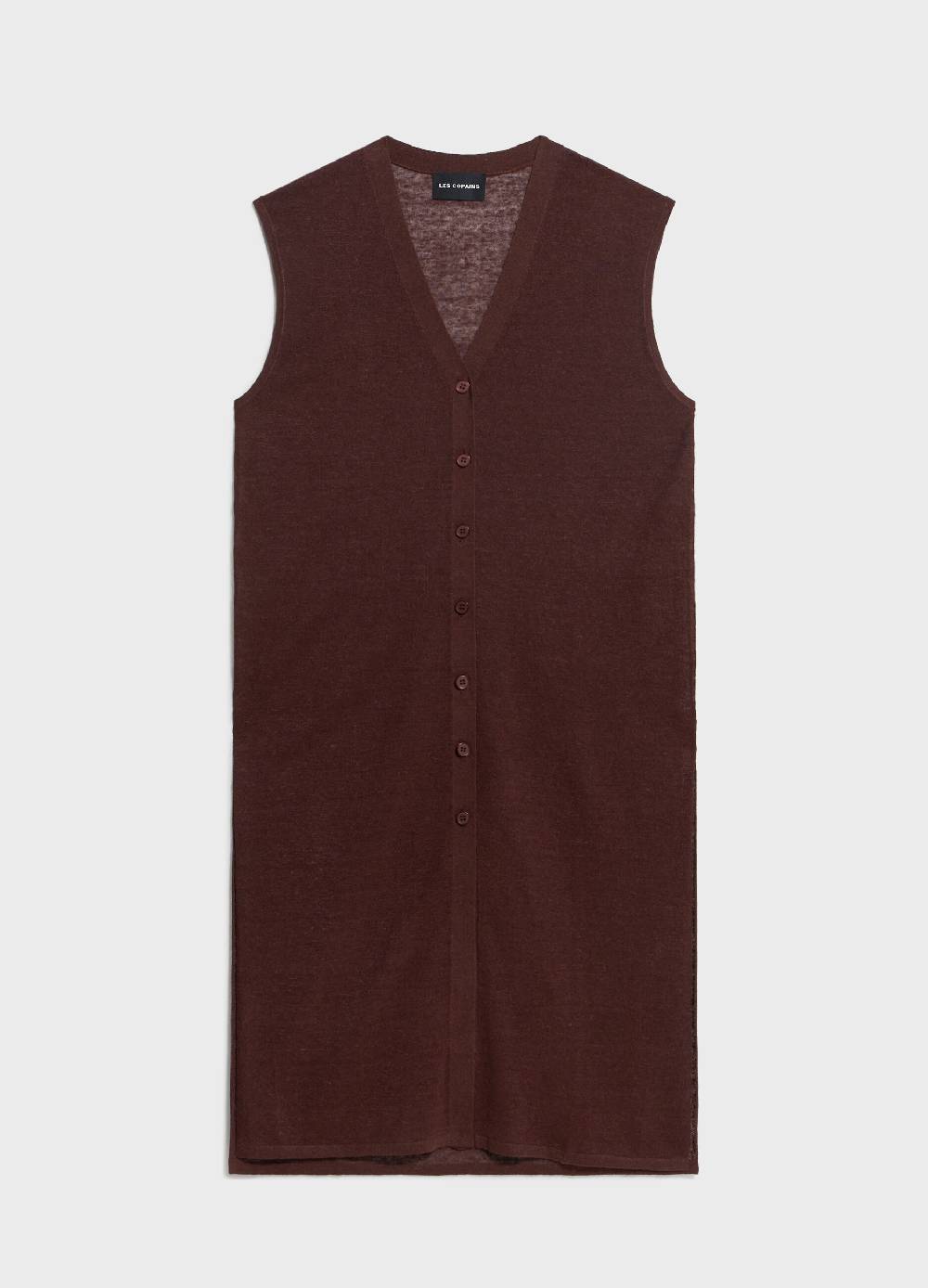 LES COPAINSGilet lungo tricot in misto lino In Linea