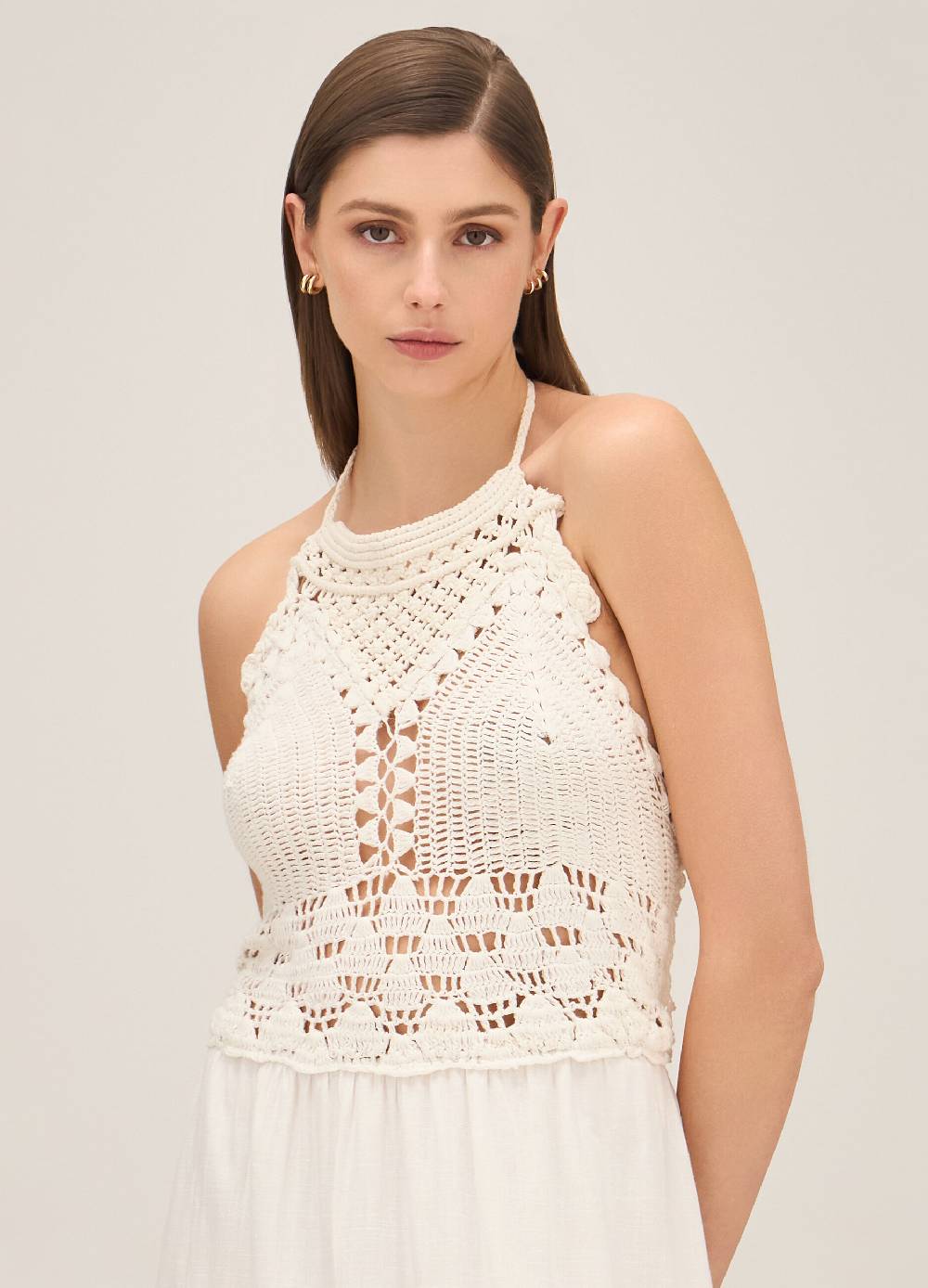 LES COPAINSMaxi abito con macramé Qualità Garantita