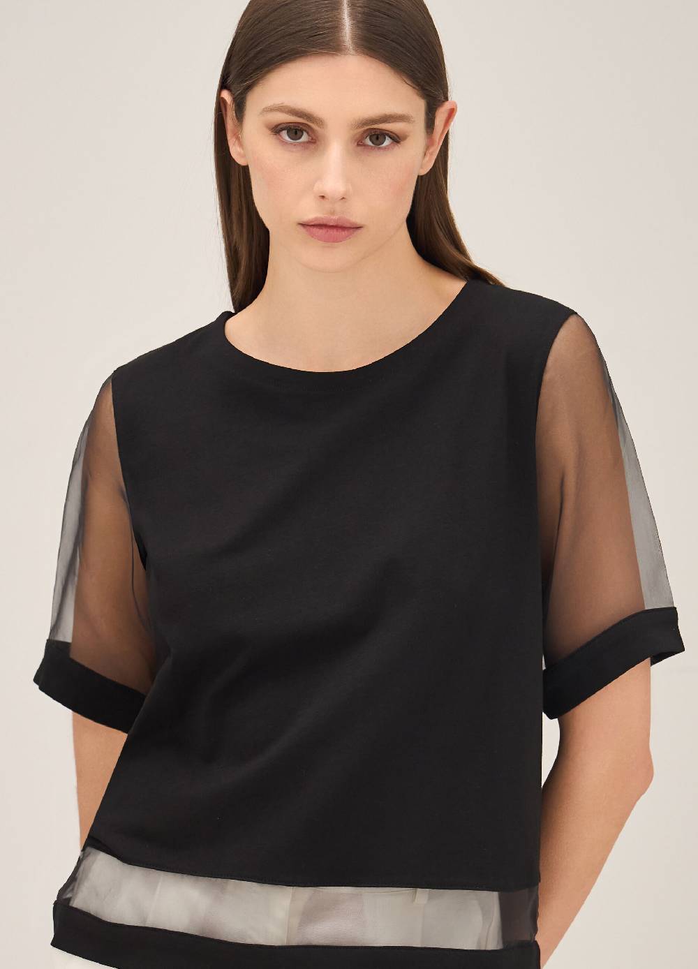 LES COPAINST-shirt in cotone con inserti Acquista Ora