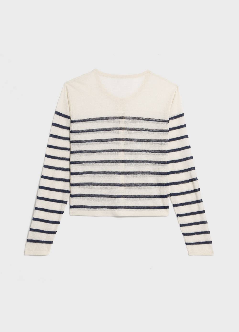 LES COPAINSCardigan tricot a righe misto lino Promozione Limitata