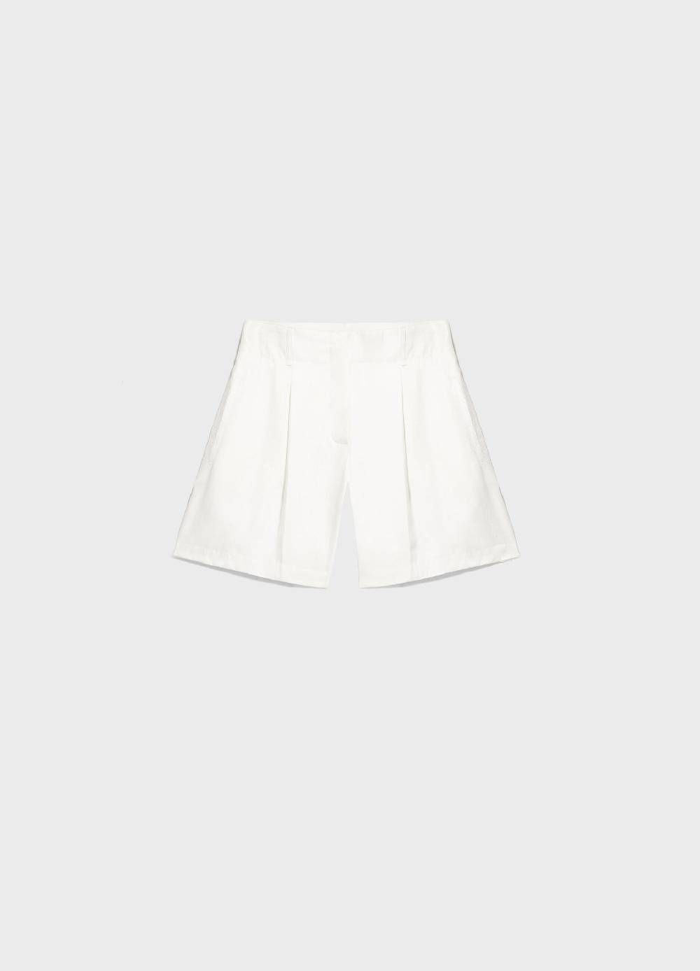 LES COPAINSPantaloni shorts in lino In Vendita