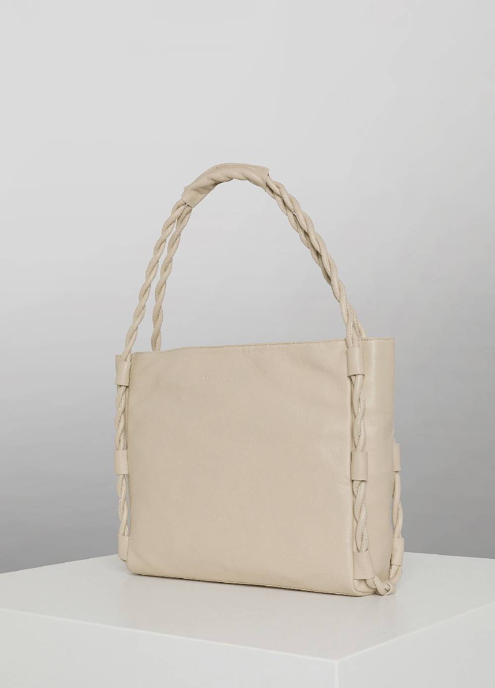 LES COPAINSBorsa a spalla tote bag in vera pelle Italy