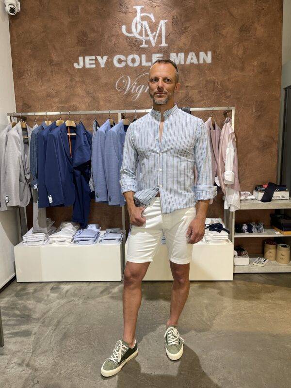JCM Jey Coleman Camicia uomo estiva lino Luca Argentieri Fino Al -60%