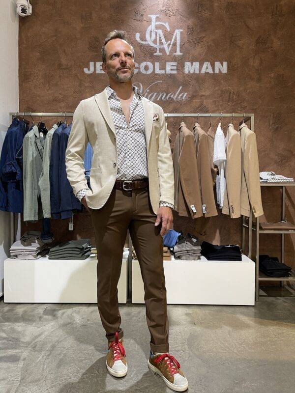 JCM Jey Coleman Pantalone uomo eleganti fresco di lana Exibit Saldi Di Fabbrica