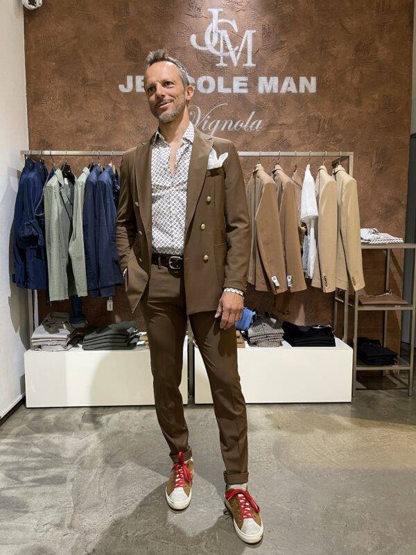 JCM Jey Coleman Pantalone uomo eleganti fresco di lana Exibit Saldi Di Fabbrica