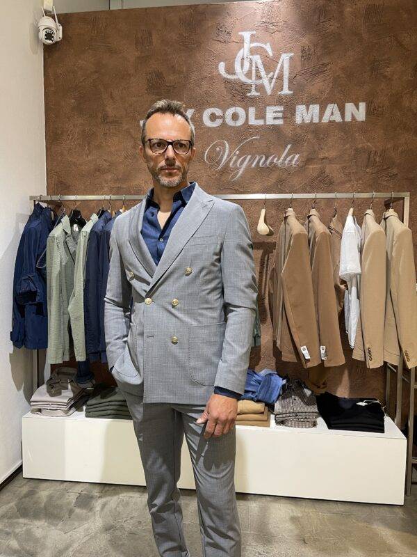 JCM Jey Coleman Giacca uomo elegante doppiopetto Exibit Vendite Flash