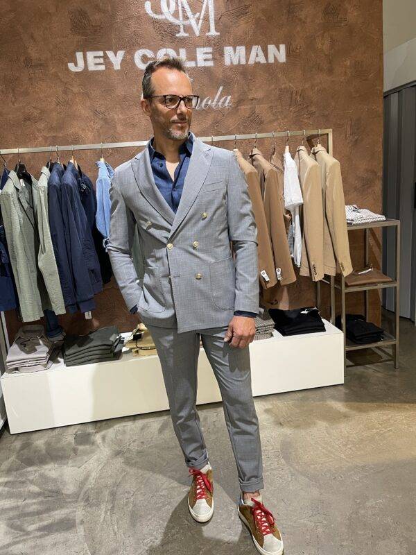 JCM Jey Coleman Giacca uomo elegante doppiopetto Exibit Vendite Flash
