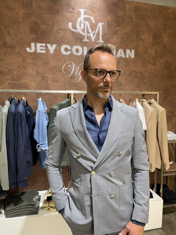 JCM Jey Coleman Giacca uomo elegante doppiopetto Exibit Vendite Flash