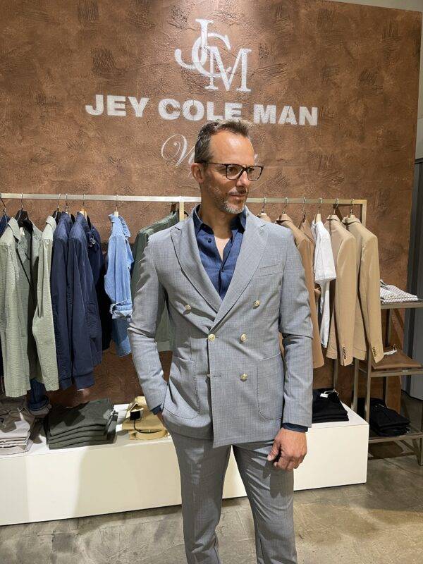 JCM Jey Coleman Giacca uomo elegante doppiopetto Exibit Vendite Flash
