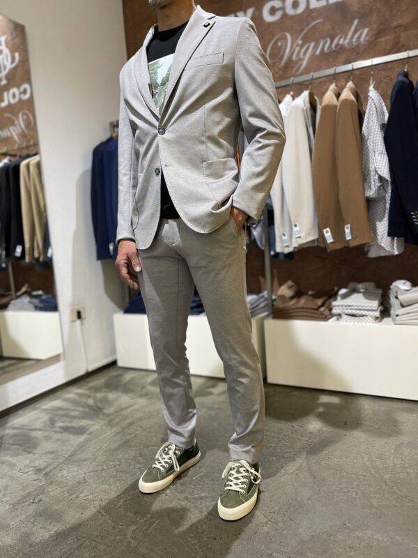 JCM Jey Coleman Pantalone uomo elegante in tessuto punto milano Exibit Sostegno trimestrale