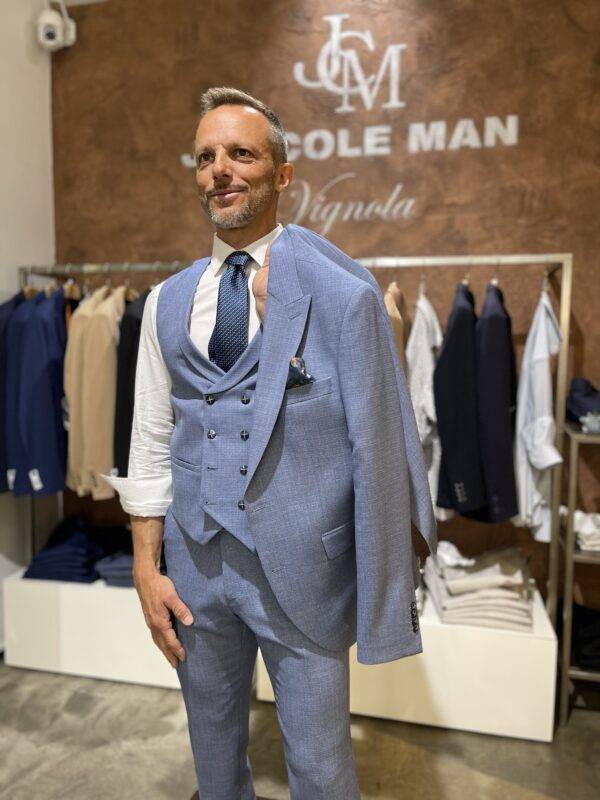 JCM Jey Coleman Abito uomo elegante con giacca gilet e pantalone Piero Giachi Nuova