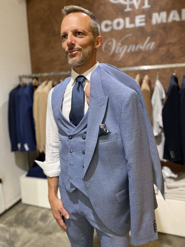 JCM Jey Coleman Abito uomo elegante con giacca gilet e pantalone Piero Giachi Nuova