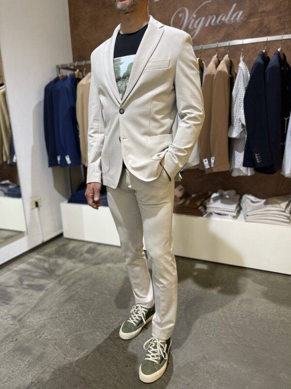 JCM Jey Coleman Giacca uomo elegante tessuto punto milano Exibit 2025