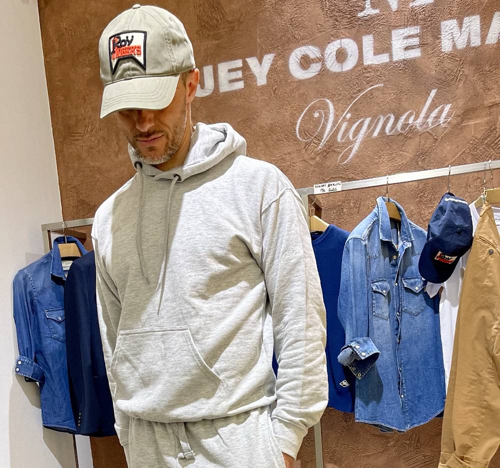 JCM Jey Coleman Felpa uomo sportiva con ricamo DueDue couture In Linea