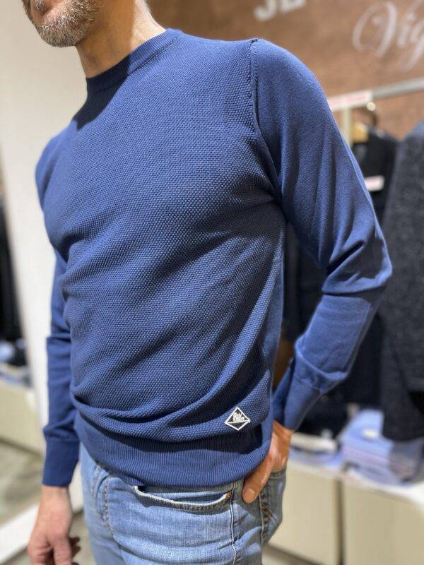 JCM Jey Coleman Maglia uomo blu girocollo Roy Roger’s Nuovo