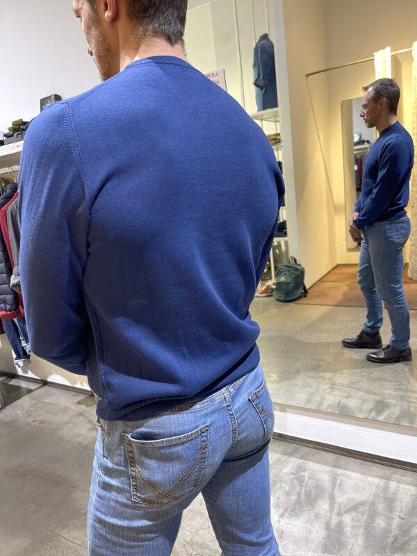 JCM Jey Coleman Maglia uomo blu girocollo Roy Roger’s Nuovo
