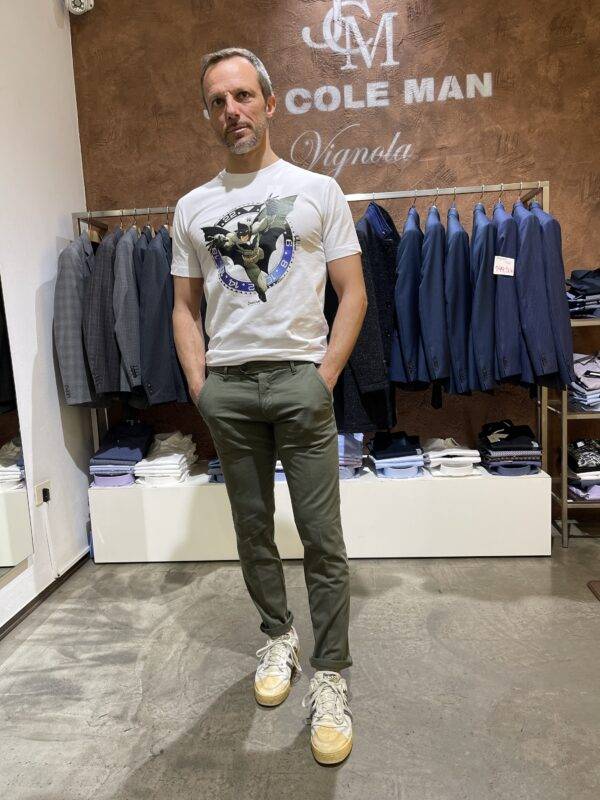 JCM Jey Coleman Pantalone uomo casual in gabardina Roy Roger’s Qualità