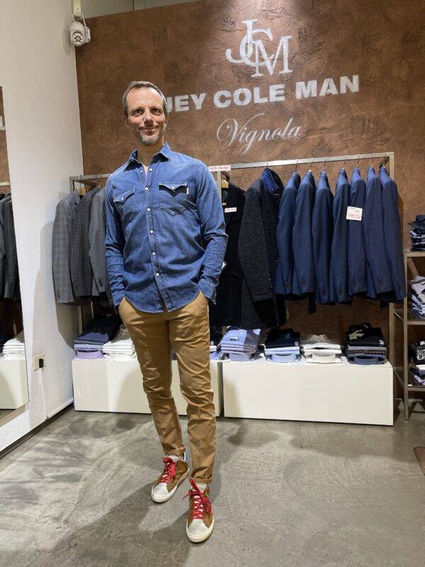 JCM Jey Coleman Pantalone uomo casual in gabardina Roy Roger’s Vendita