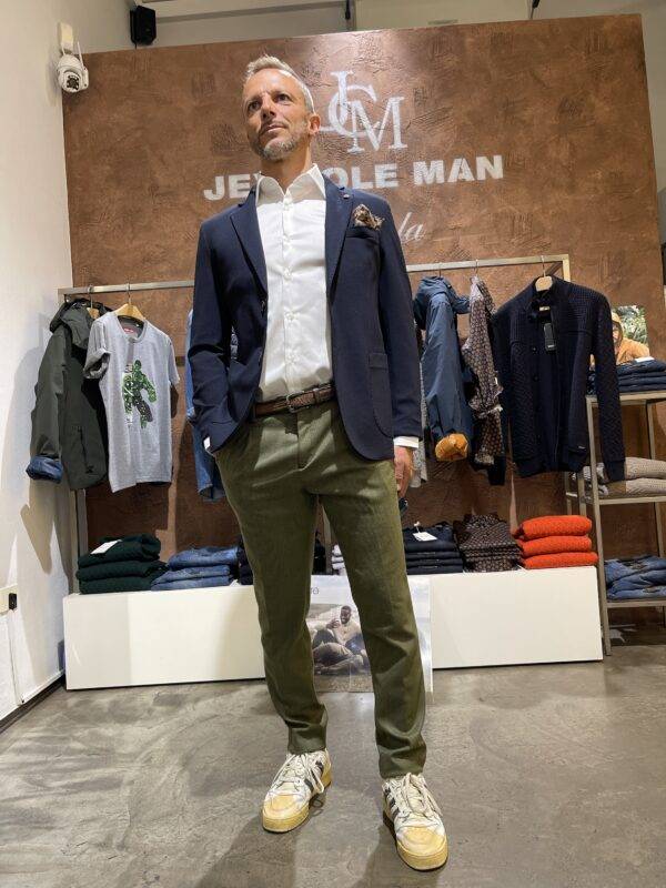 JCM Jey Coleman Pantalone uomo microfantasia Exibit Vendita Calda