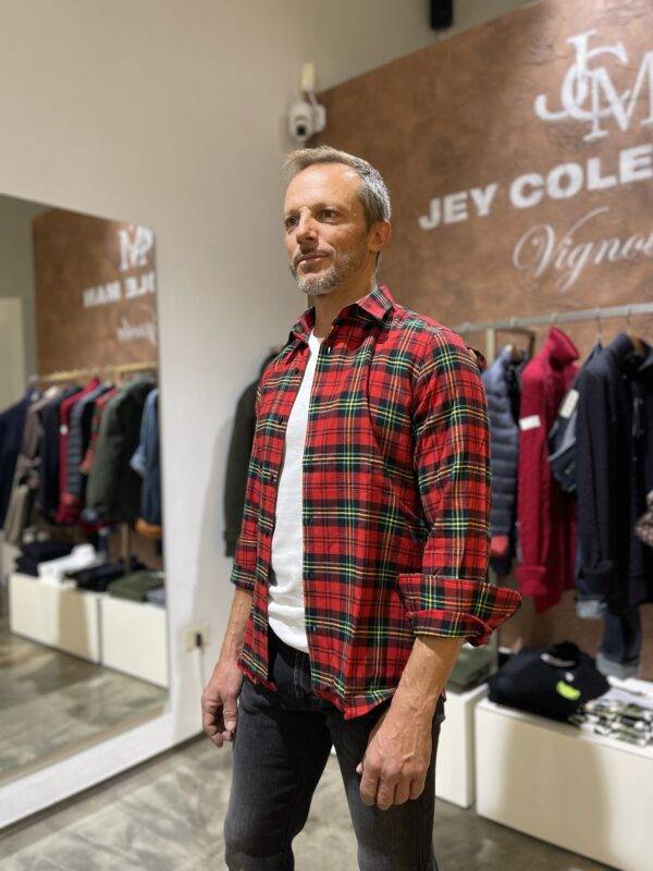 JCM Jey Coleman Camicia uomo in cotone flanellato, Di Biasi Saldi Di Fabbrica