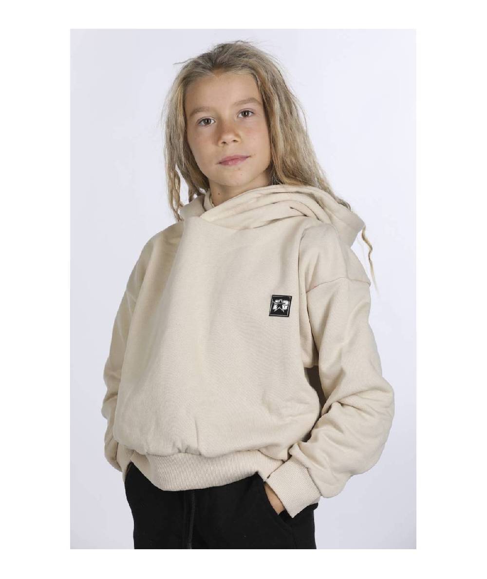 Lab84 FELPA CROP TOP CAPPUCCIO OVER Vendite Flash